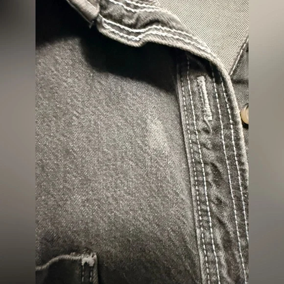 H&M dark Grey denim shirt - Picture 3 of 6